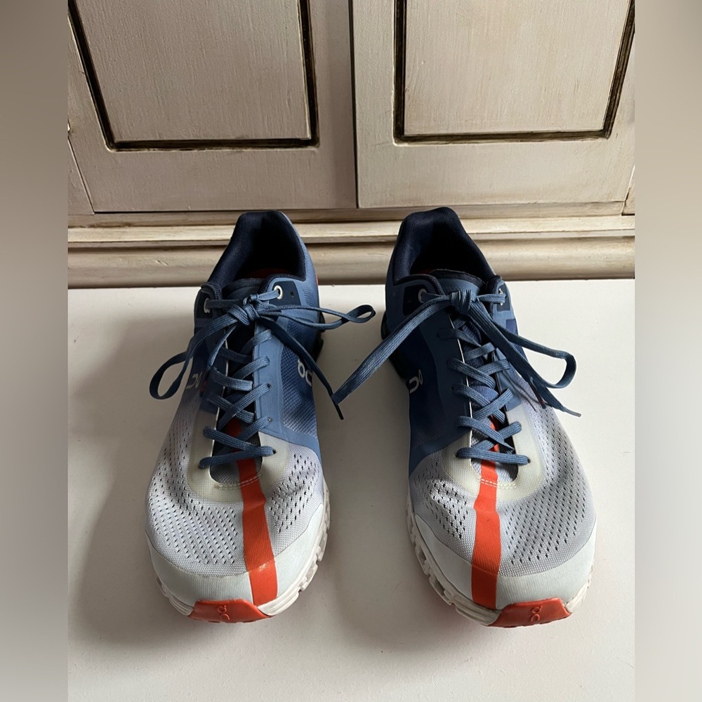Men’s On Cloud Running Cloudflow Low-To Running Mesh Blue Orange Lake Flare 10.5 - Picture 2 of 8